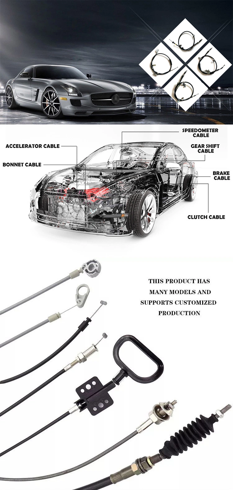 Factory Produces High Quality Push Pull Cable Outer Casing for Automobile Clutch Wire Throttle Wire Brake Wire