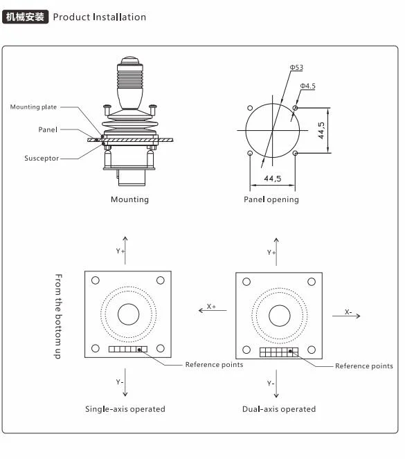 Construction Machinery Parts Fj11 Series Multi-Axis Remote Control Joystick