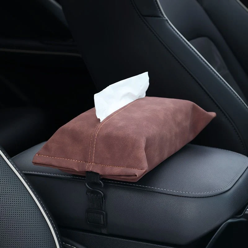 Car Multi-Function Tissue Box Car Armrest Box Kraft Paper Towel Bag