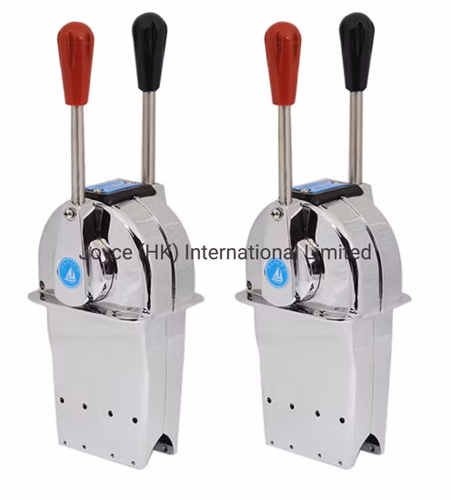 Comando motore marino doppio/singolo tipo Taiwan in lega di zinco/acciaio inossidabile, leva di comando marina